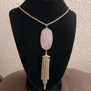 Kendra Scott Rayne Pink quartz necklace